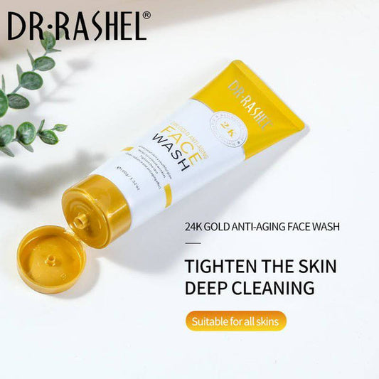 DR RASHEL 24K Gold Anti-Aging Face Wash 100g for Youthful Skin - MAT Beauty