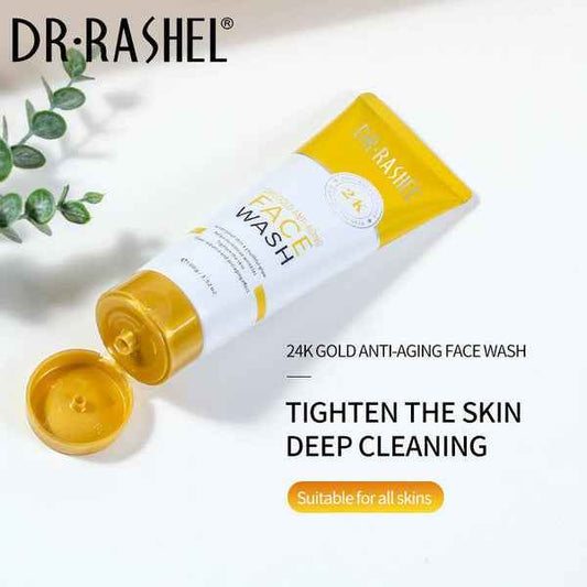DR RASHEL 24K Gold Anti-Aging Face Wash 100g for Youthful Skin