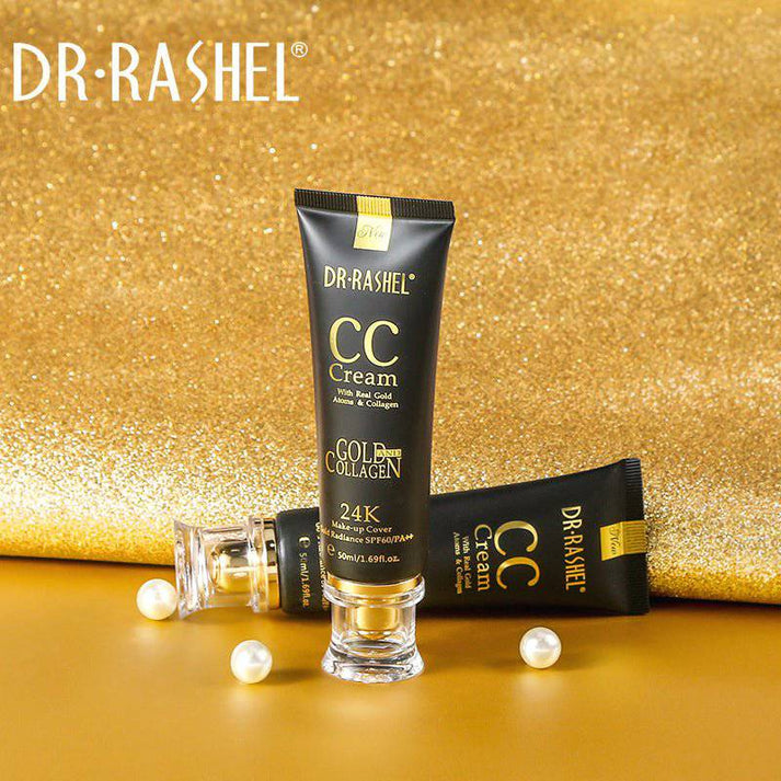 Dr Rashel 24K CC Cream Gold & Collagen Makeup Cover with SPF60/PA++ - 50ml - MAT Beauty