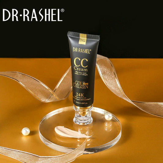Dr Rashel 24K CC Cream Gold & Collagen Makeup Cover with SPF60/PA++ - 50ml - MAT Beauty