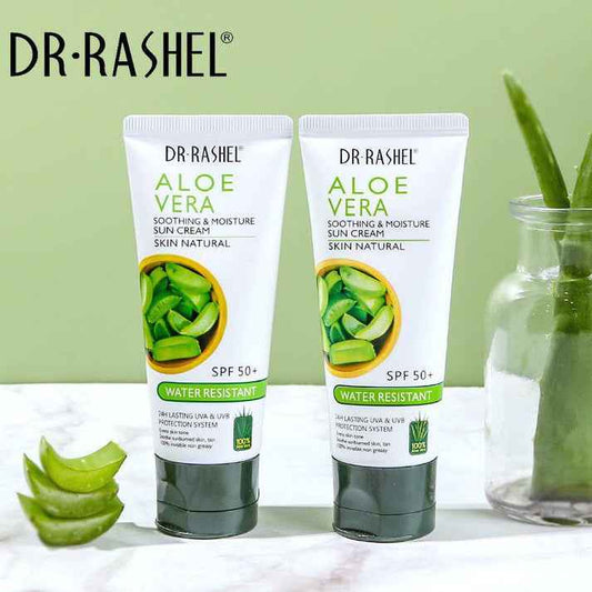 Dr Rashel AloeVera Sun Cream SPF50+ Water Resistant Soothing & Moisturizing Formula 60g