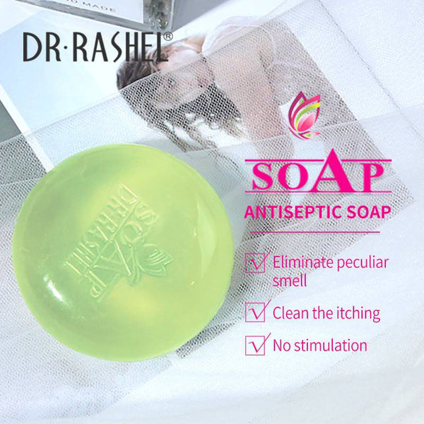 Dr Rashel Antiseptic Soap for Body and Private Parts - Anti Bacteria & Anti Itch for Girls & Women - 100gms - MAT Beauty