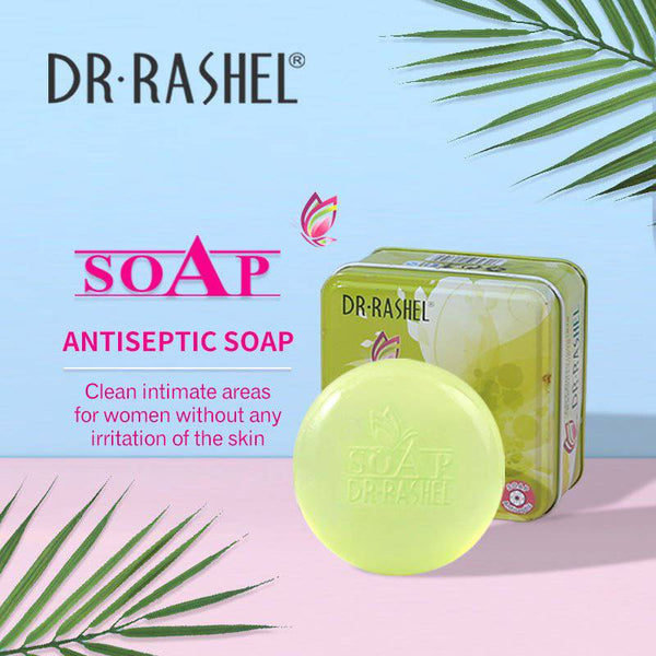 Dr Rashel Antiseptic Soap for Body and Private Parts - Anti Bacteria & Anti Itch for Girls & Women - 100gms - MAT Beauty