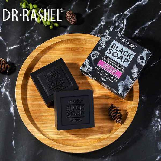 Dr Rashel Collagen Charcoal Soap for Deep Cleansing, Pore Tightening, Acne & Oil Control - 100g