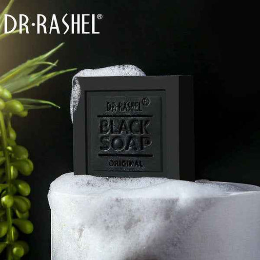 Dr Rashel Collagen Charcoal Soap for Deep Cleansing, Pore Tightening, Acne & Oil Control - 100g