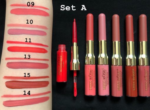 Miss Rose Matte Lip Gloss Liner 2 in 1 for Lasting Color and Definition - MAT Beauty