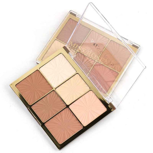 Miss Rose Arch Face Palette - 6 Color European Style Palette for Flawless Beauty