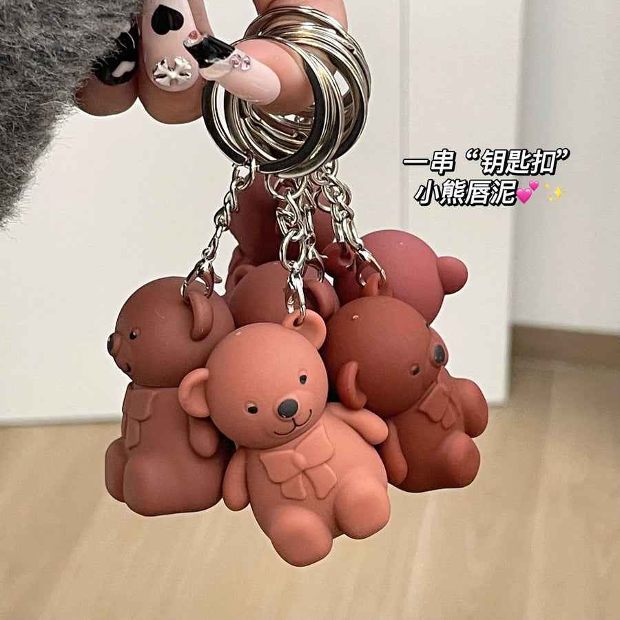 Teddy Bear Lip Gloss Keychain - Trendy Matte Makeup for Your Lips - MAT Beauty