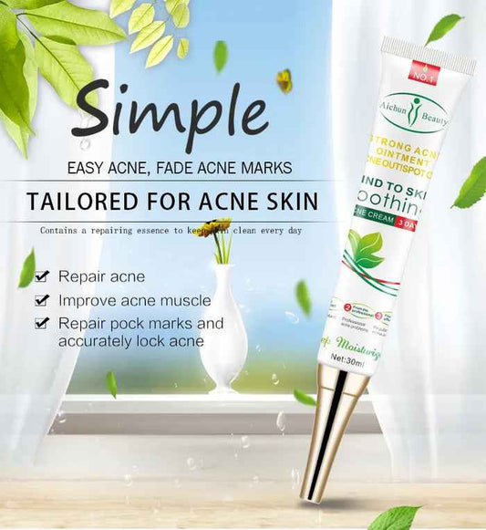 Aichun Beauty Acne Cream 30ml - Effective Pimple Remover and Acne Treatment for Clear Skin