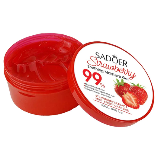 SADOER Strawberry Moisture Gel 300ml – 99% Active Formula for Nourishing Soft Skin & Soothing Hydration - MAT Beauty