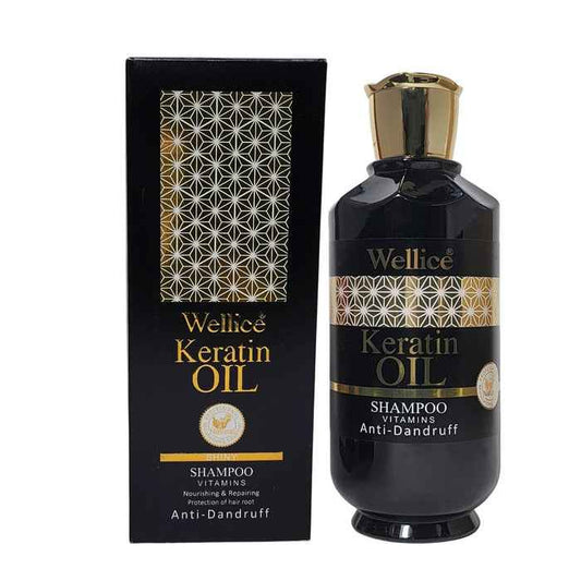 Wellice Keratin Oil Shampoo - Premium Edition Spa Vitamins 520g