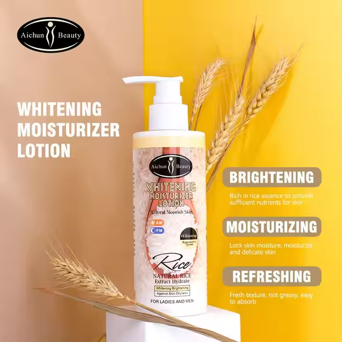 Aichun Beauty Natural Vegan Rice Lotion - Moisturizing Cream for Skin Whitening and Radiance - MAT Beauty