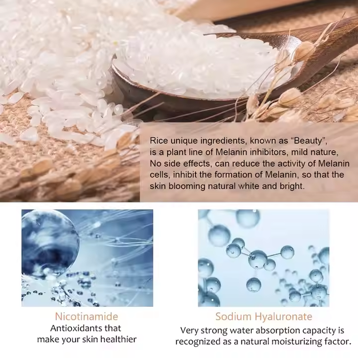 Aichun Beauty Natural Vegan Rice Lotion - Moisturizing Cream for Skin Whitening and Radiance - MAT Beauty
