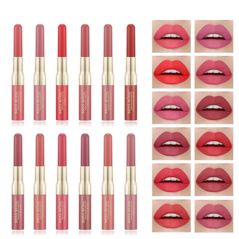 Miss Rose Matte Lip Gloss Liner 2 in 1 for Lasting Color and Definition - MAT Beauty