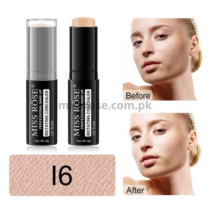 MISS ROSE Concealer - Rotating Applicator for Flawless Coverage and Easy Use - MAT Beauty