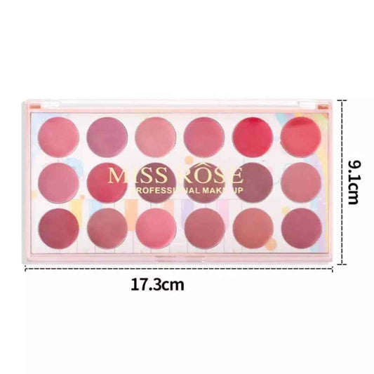Miss Rose 18 Color Lipstick Set for Vibrant, Long-Lasting Color