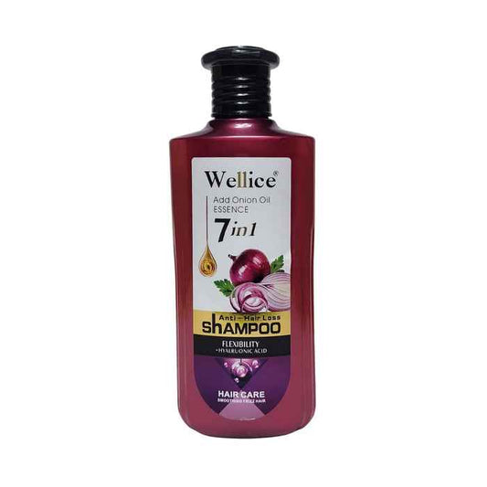 Wellice 7 in 1 Anti-Hair Loss Shampoo with Hyaluronic Acid for Soothing Frizz Control