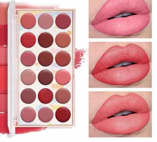 Miss Rose 18 Color Lipstick Set for Vibrant, Long-Lasting Color