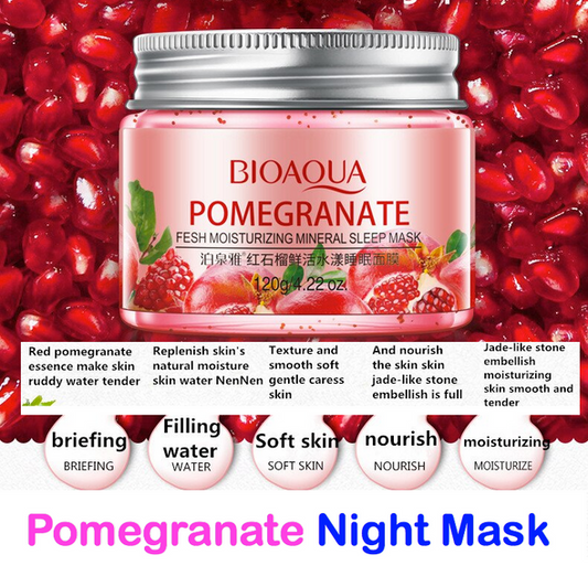 BIOAQUA Pomegranate Sleep Mask for Fresh Moisturizing Overnight Skin Care - MAT Beauty