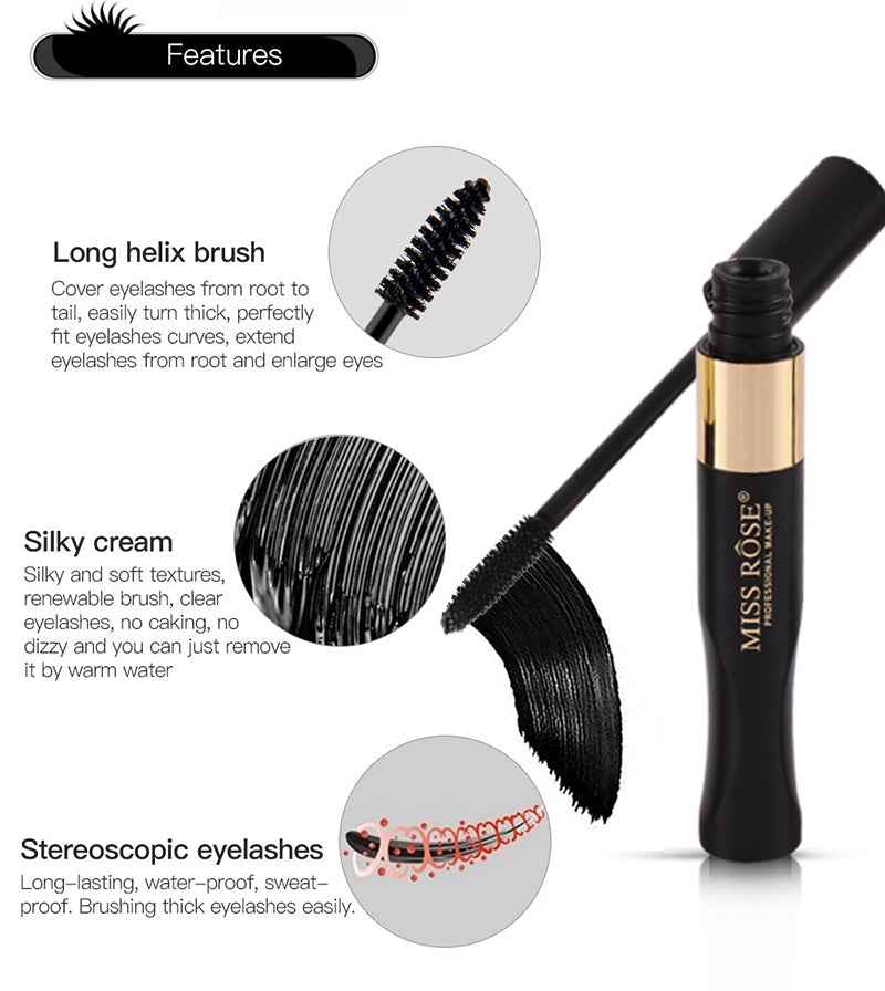 4D Silk Fiber Mascara for Luxurious Volume and Length