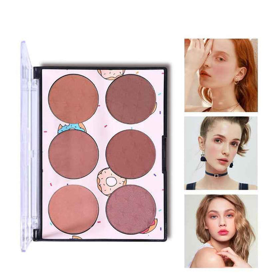 6 Color Miss Rose Blush Contour Palette for Flawless Makeup Application