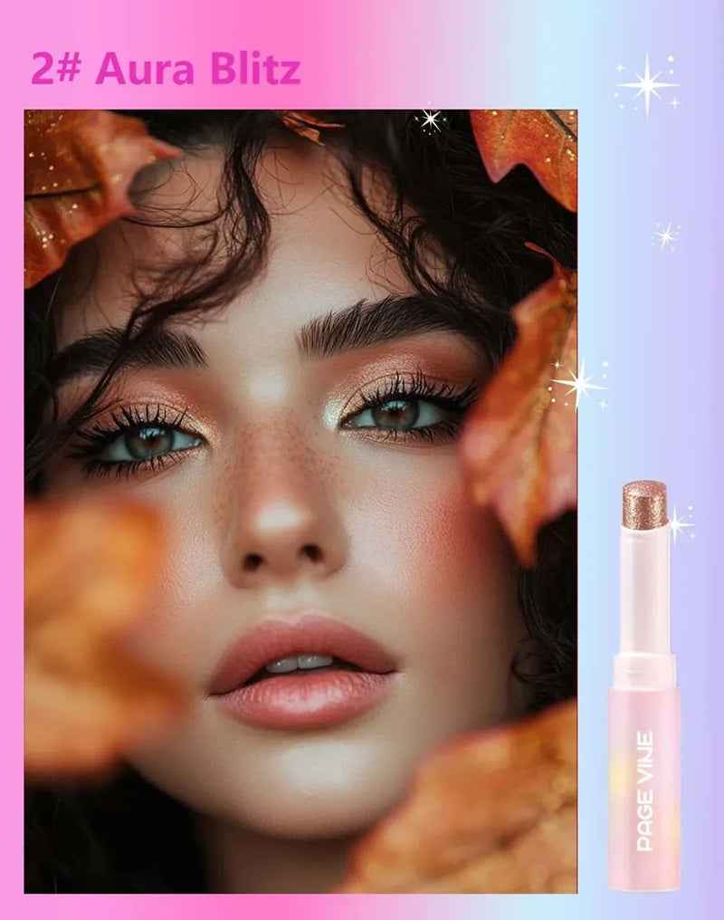 Wine Sparkling Jelly Highlighter Stick Pearlescent Glitter Eyeshadow & Highlighter Stick – Viral Trendy Shine