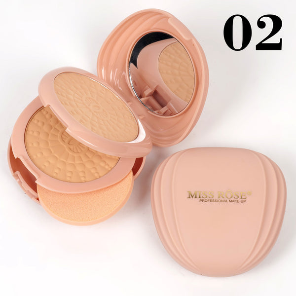 Miss Rose Compact Powder for Flawless Finish - 2 in 1 Formula - MAT Beauty