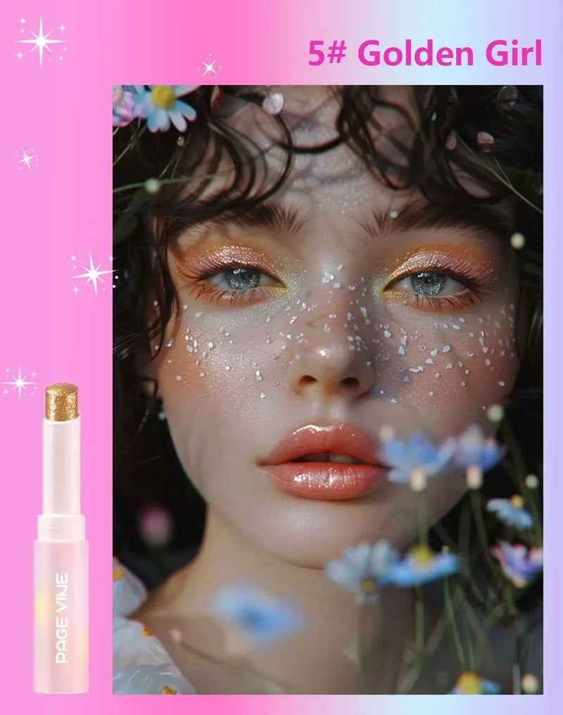 Wine Sparkling Jelly Highlighter Stick Pearlescent Glitter Eyeshadow & Highlighter Stick – Viral Trendy Shine