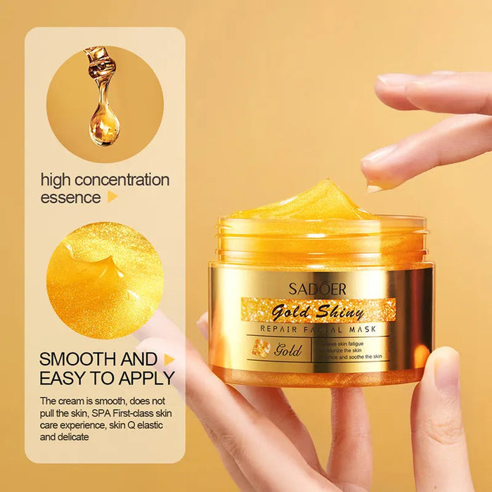 SADOER Gold Shiny Facial Mask - Moisturizing, Soothing Oil Control, Refreshing 120g - MAT Beauty