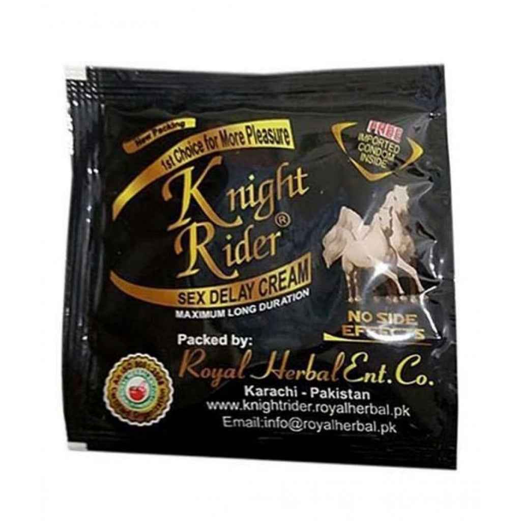 Pack of 12 Knight Rider Delay Condom with Cream for Extended Pleasure
