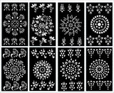 Pack of 8 Round Tikki Henna Stencils - Perfect for Tikki Design - MAT Beauty