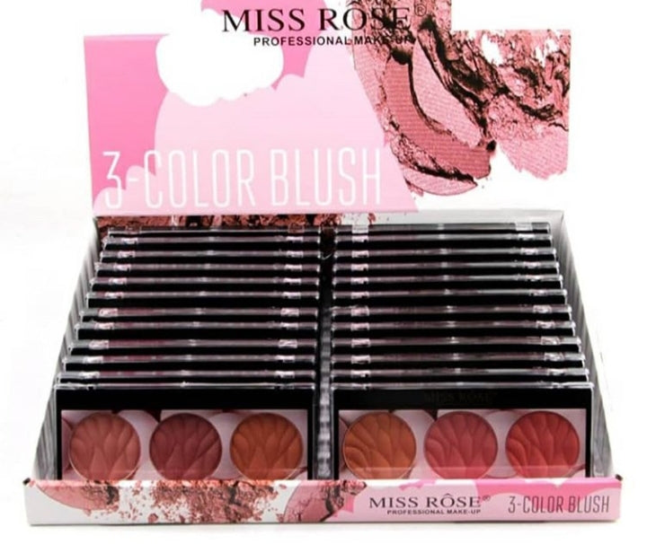 Miss Rose 3 Color Blush for Radiant and Flawless Cheeks - MAT Beauty