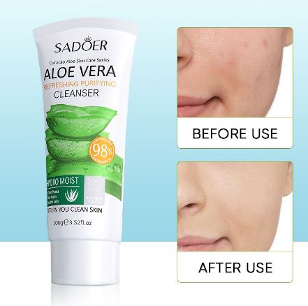Sadoer Aloe Vera Cleanser 100g - Gentle Hydration for Fresh Skin - MAT Beauty