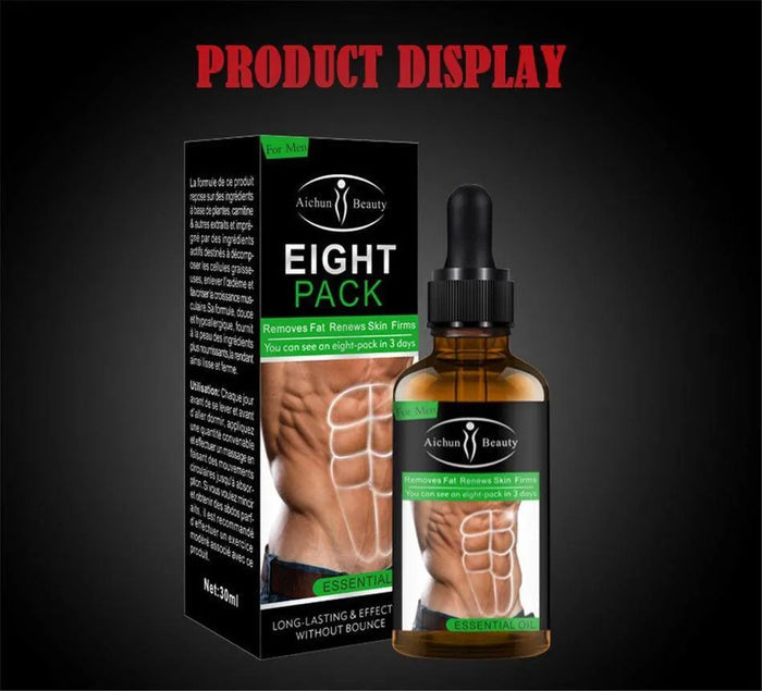 Aichun Beauty Eight Pack Abdominal Oil for Weight Loss - Strong Belly Burning Muscle Fat Remover and Skin Renewal Slimming Oil for Men - MAT Beauty