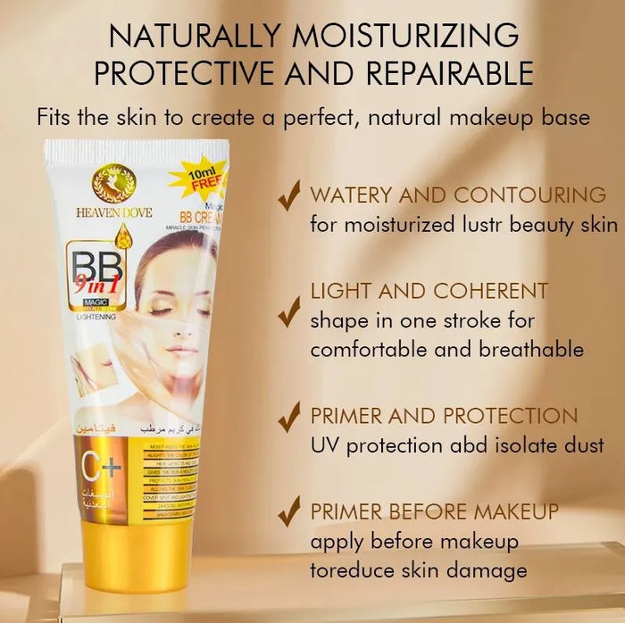 HEVAN BB Cream Fair Shade Magic Cream 120ml for A & Y Skin Tone Off-White - MAT Beauty