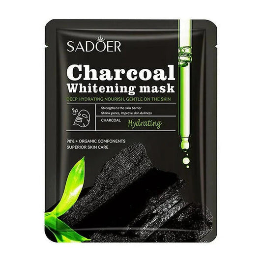 Sadoer Charcoal Whitening Facial Sheet Mask for Radiant Skin - MAT Beauty