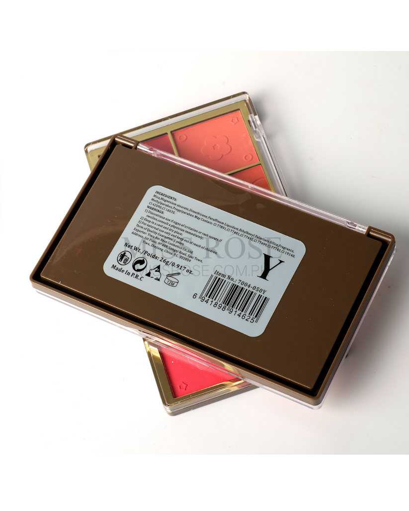 Miss Rose Blush Palette - 8-Color Gold Brick Blush for Radiant Cheeks - MAT Beauty