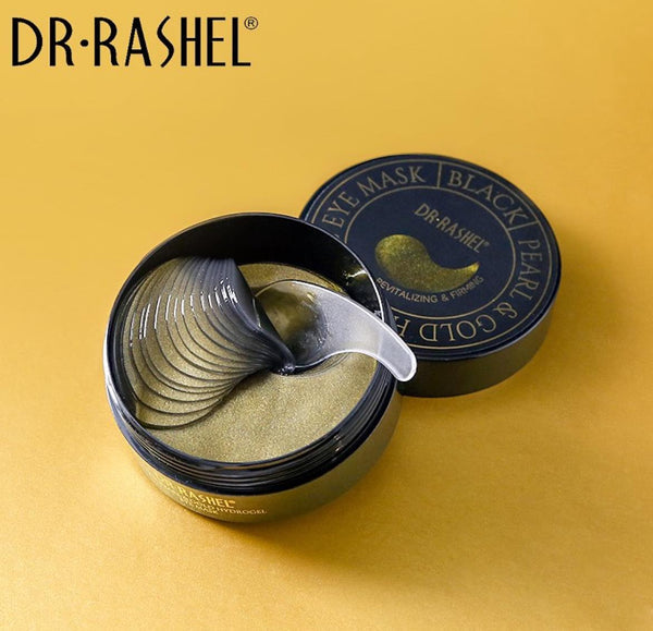Dr Rashel Eye Mask - Black Pearl & Gold Hydrogel for Dark Circles and Puffiness Relief - MAT Beauty