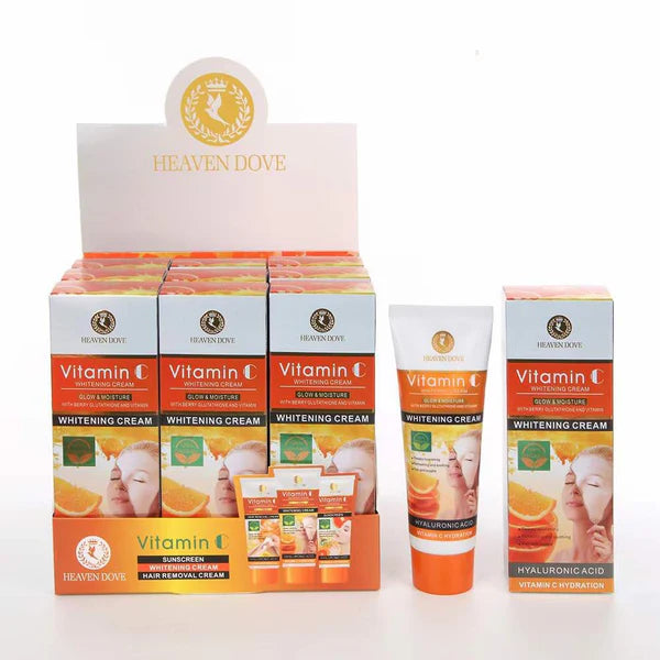 Heaven Dove Skin Whitening Cream with Vitamin C - 120 Ml Glow and Moisture Formula - MAT Beauty