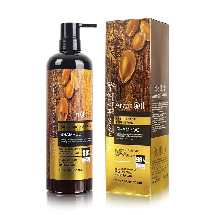 Argan Oil Anti Hair Fall Shampoo 900ml – Extract Protein for Renewal and Strength - MAT Beauty