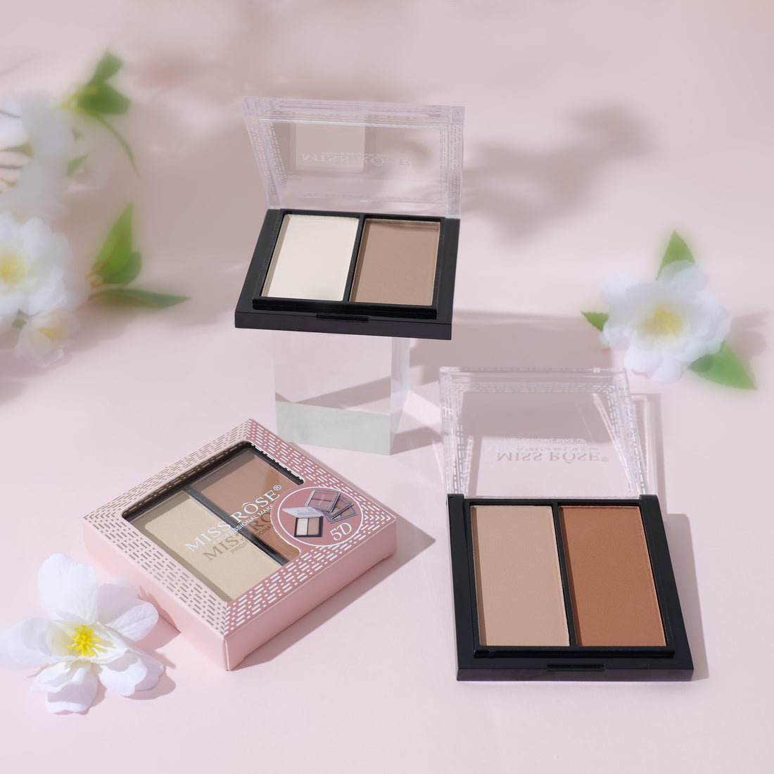 Miss Rose Contour Duo for Flawless Contouring - 2 Color Set - MAT Beauty