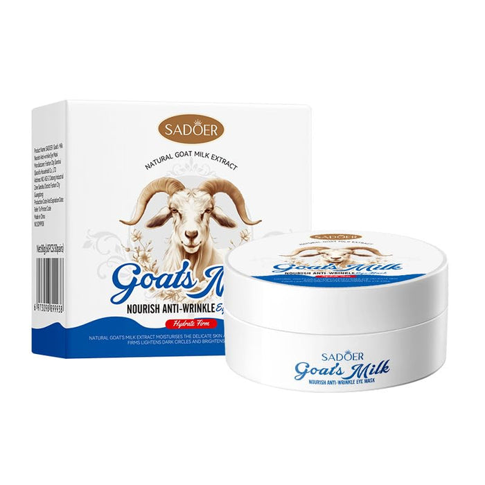SADOER Goat Milk Eye Mask - Moisturizing & Whitening Natural Goat Milk Extract, 80g (60PCS/30pairs) - MAT Beauty