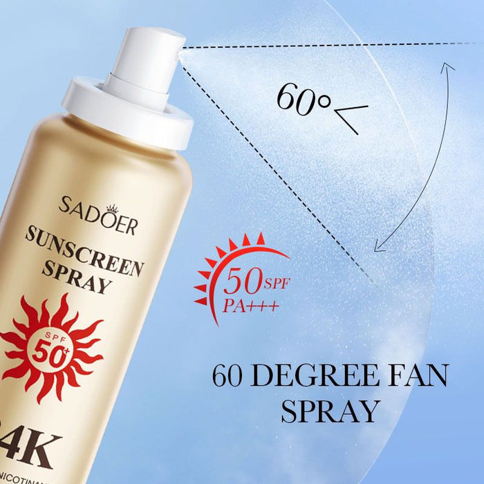 Sadoer 24K Gold Sunscreen Spray for UV Protection and Moisturizing - Waterproof 150ml SD50714 - MAT Beauty
