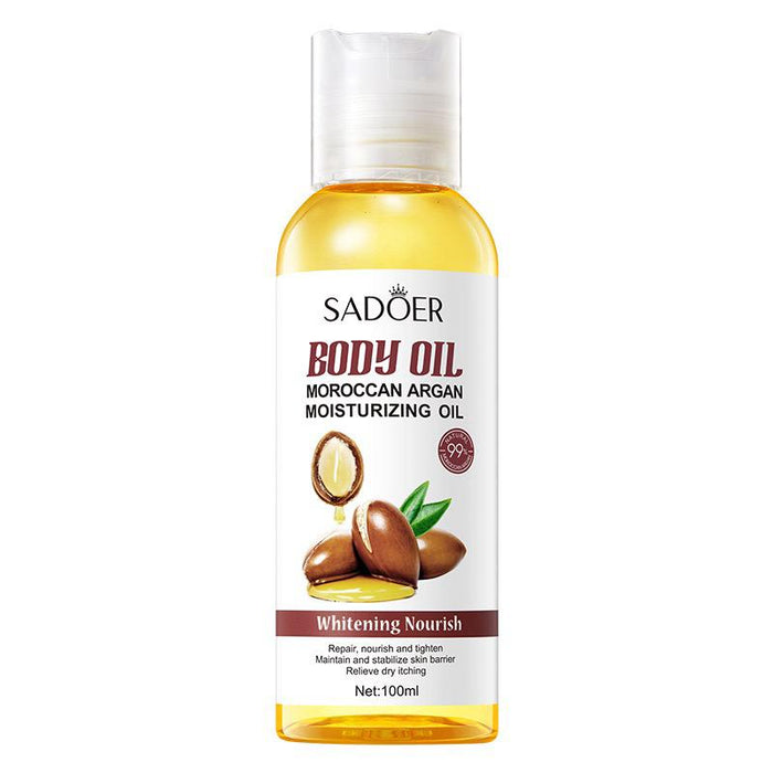 Sadoer Organic Moroccan Argan Oil 100ml - Natural Moisturizing Body & Hair Oil - MAT Beauty