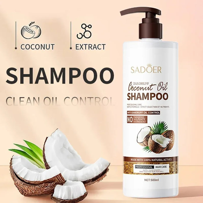 SADOER Coconut Oil Anti Dandruff Shampoo for Oil Control, Moisturizing & Smoothing Professional Hair Care SD56051 - MAT Beauty