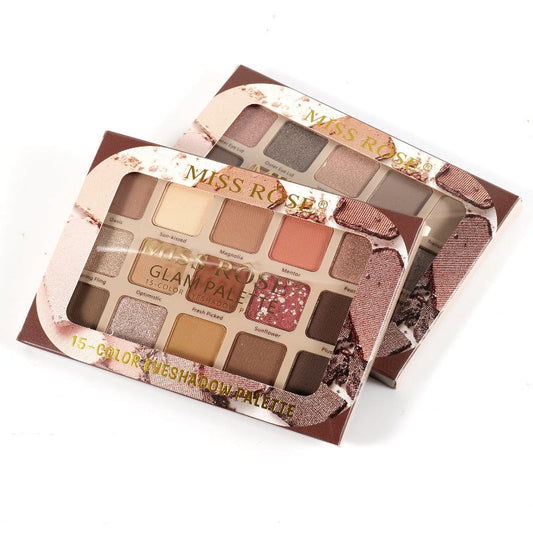 Miss Rose Glam Palette - 15-Color Palette for Stunning Looks - MAT Beauty