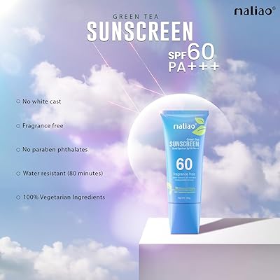 Maliao Green Tea Sunscreen SPF 60 PA+++ Broad Spectrum Sunblock for Ultimate Sun Protection - MAT Beauty