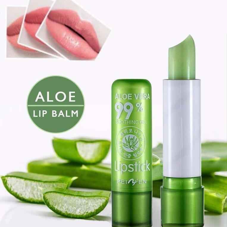 Aloe Vera Color Changing Lipstick Is Not Easy To Fade Lipstick Long Lasting Moisturizing Temperature Color Lip Balm Multiples pack
