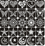 Pack of 25 Unique Mehndi Stencils Stickers for Kids - MAT Beauty