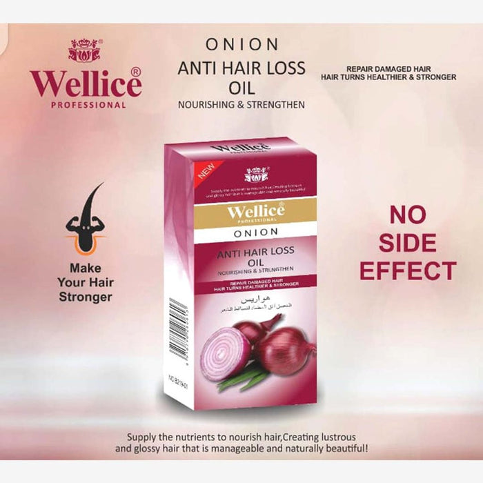 Wellice Hair Oil for Moisture Repair - Softer & Smoother Formula for Men & Women - 150ml - Onion B11910 - MAT Beauty